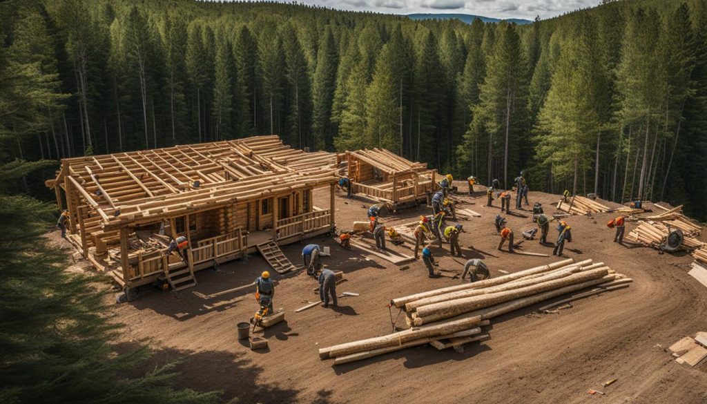 log cabin construction
