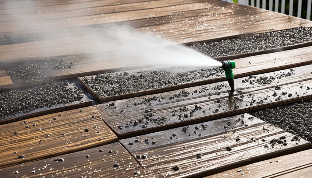 deep cleaning composite deck